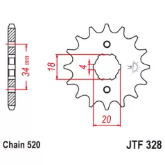 Lánckerék első JT 328
