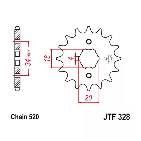 Lánckerék első JT 328