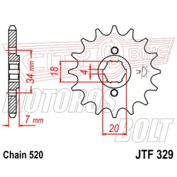 Lánckerék első JT 329