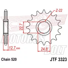 Lánckerék első JT 3323