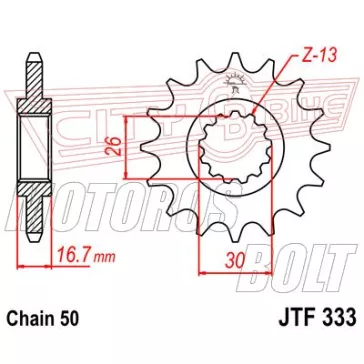 Lánckerék első JT 333