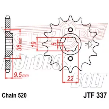 Lánckerék első JT 337