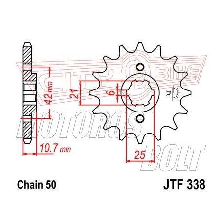 Lánckerék első JT 338