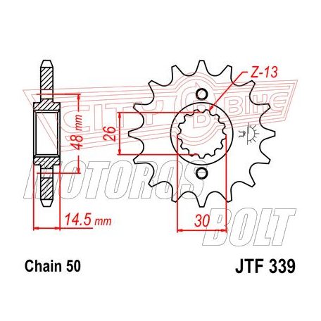 Lánckerék első JT 339