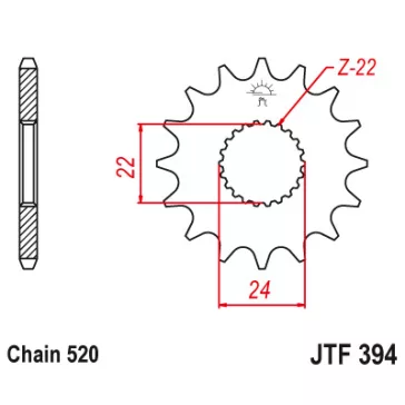 Lánckerék első JT 394