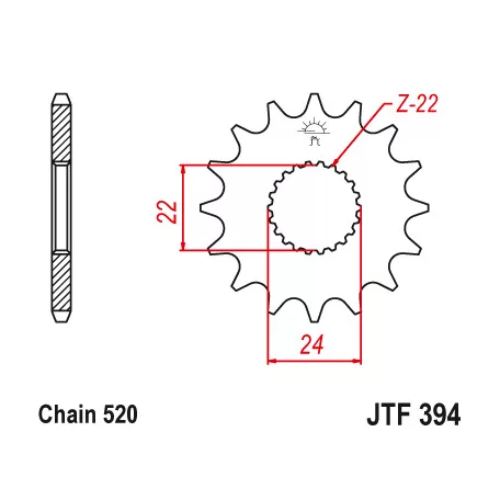 Lánckerék első JT 394-13