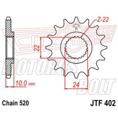 Lánckerék első JT 402