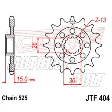 Lánckerék első JT 404