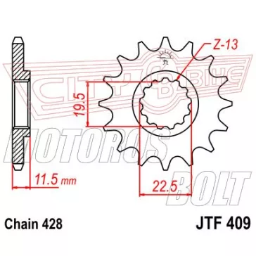 Lánckerék első JT 409