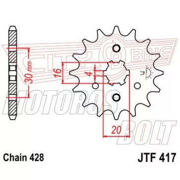 Lánckerék első JT 417