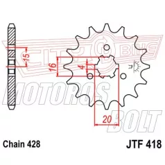 Lánckerék első JT 418