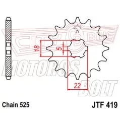 Lánckerék első JT 419