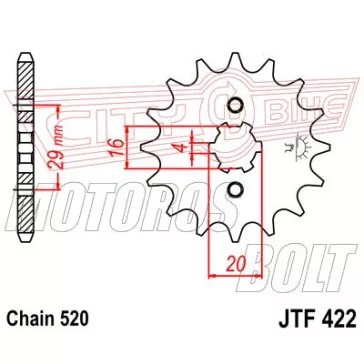 Lánckerék első JT 422