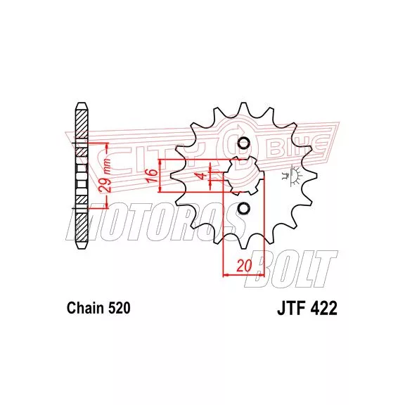 Lánckerék első JT 422-13 Lánckerék első JT 422-13