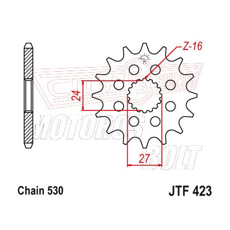 Lánckerék első JT 423-18RB