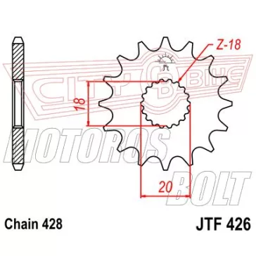 Lánckerék első JT 426