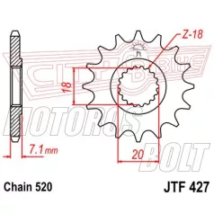 Lánckerék első JT 427