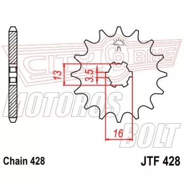 Lánckerék első JT 428