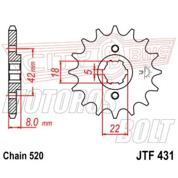 Lánckerék első JT 431
