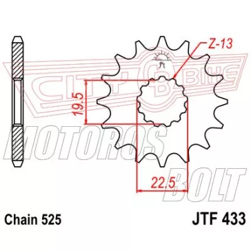 Lánckerék első JT 433