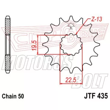 Lánckerék első JT 435