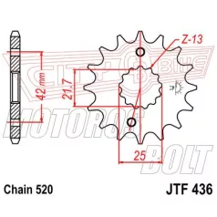 Lánckerék első JT 436