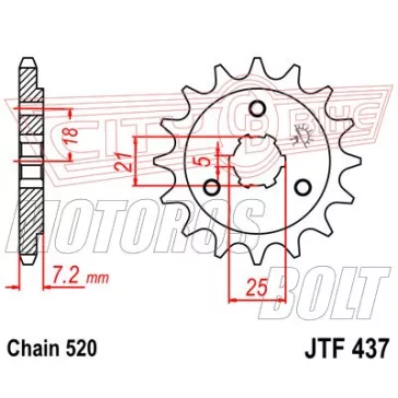 Lánckerék első JT 437