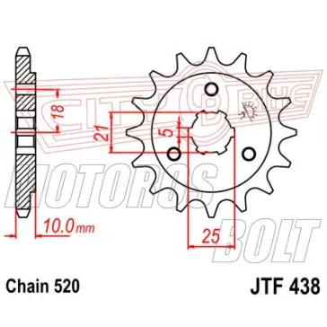 Lánckerék első JT 438
