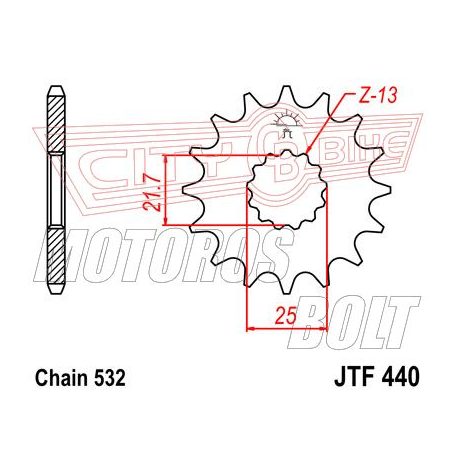 Lánckerék első JT 440