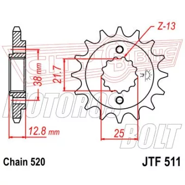 Lánckerék első JT 511