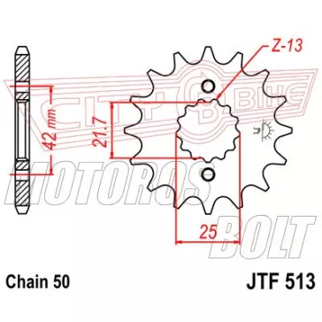 Lánckerék első JT 513