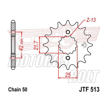 Lánckerék első JT 513-15