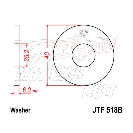 Lánckerék adapter első lánckerékhez JT 518B