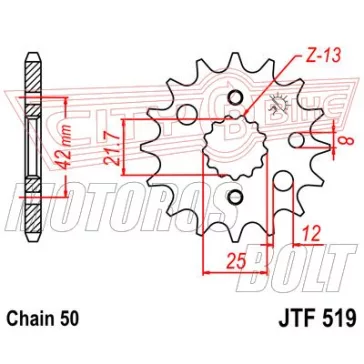 Lánckerék első JT 519