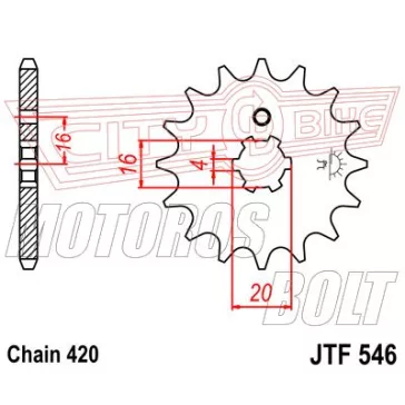 Lánckerék első JT 546