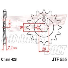 Lánckerék első JT 555