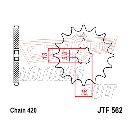 Lánckerék első JT 562-10