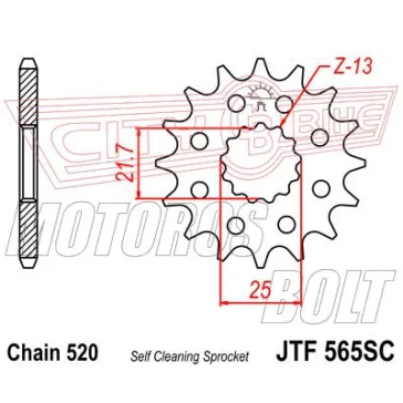 Lánckerék első JT 565-12SC