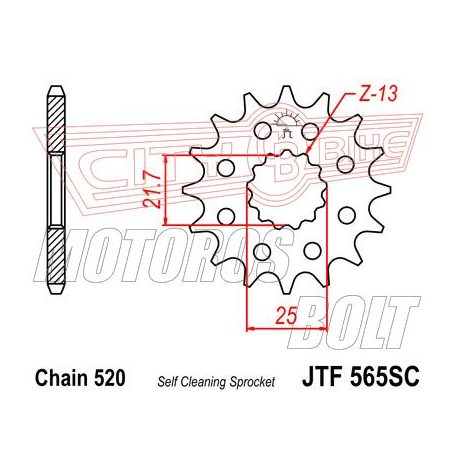 Lánckerék első JT 565-12SC