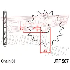 Lánckerék első JT 567