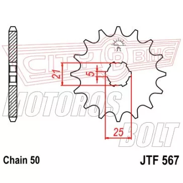 Lánckerék első JT 567