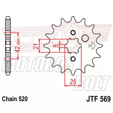 Lánckerék első JT 569