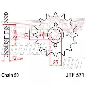 Lánckerék első JT 571
