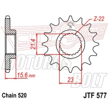 Lánckerék első JT 577