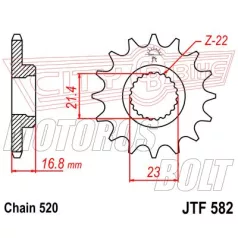 Lánckerék első JT 582-16