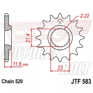 Lánckerék első JT 583