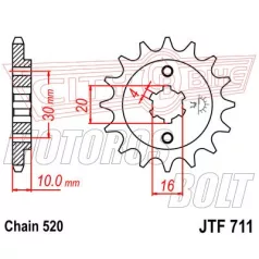 Lánckerék első JT 711