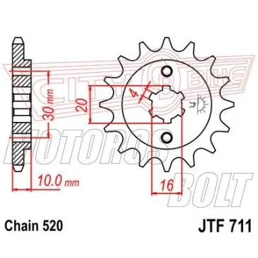 Lánckerék első JT 711