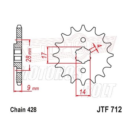 Lánckerék első JT 712-13