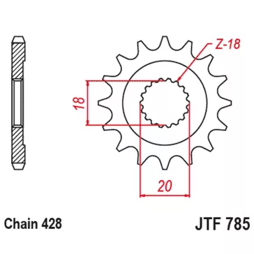 Lánckerék első JT 785-13 Keeway / Benelli 125